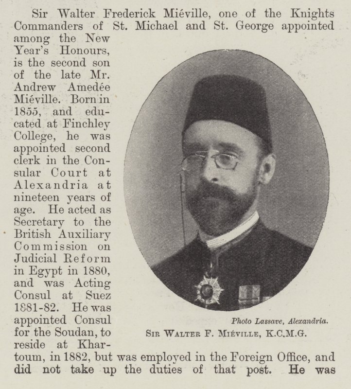 Sir Walter F. Mieville, KCMG af English Photographer