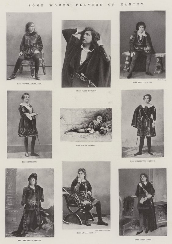 Nogle kvindelige spillere fra Hamlet af English Photographer