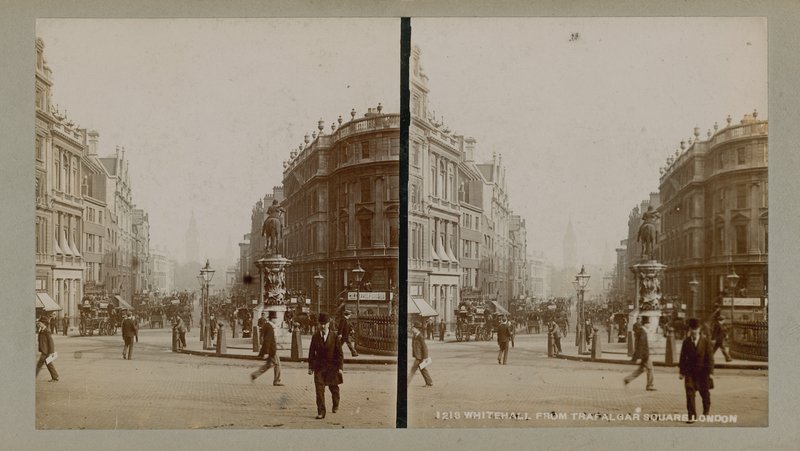 Stereoskopisk billede af Charing Cross af English Photographer