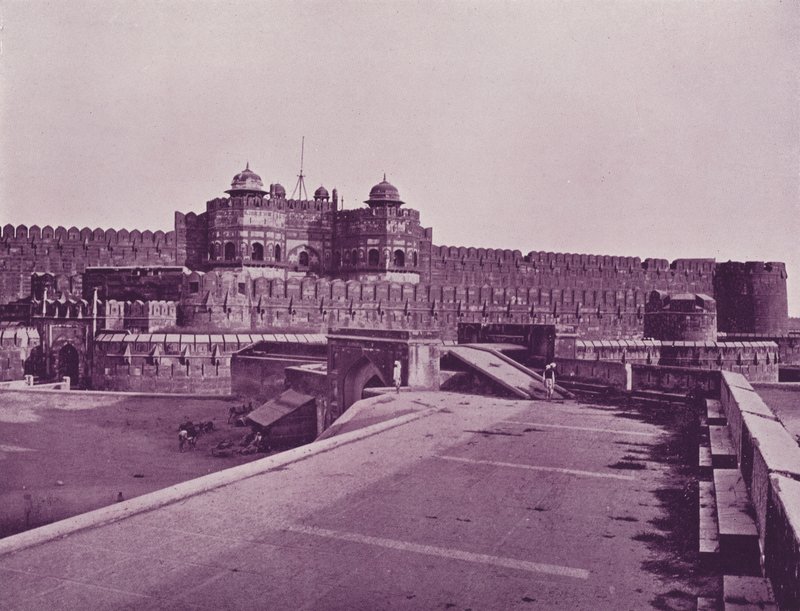 Delhi-porten, Agra Fort af English Photographer