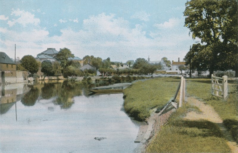 Elms og Themsen ved Abingdon af English Photographer