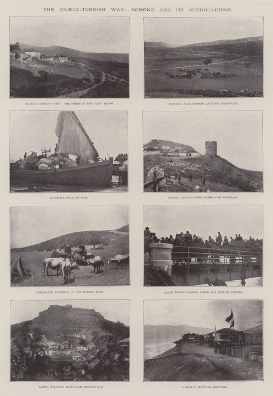 Den græsk-tyrkiske krig, Domoko og dens omgivelser af English Photographer
