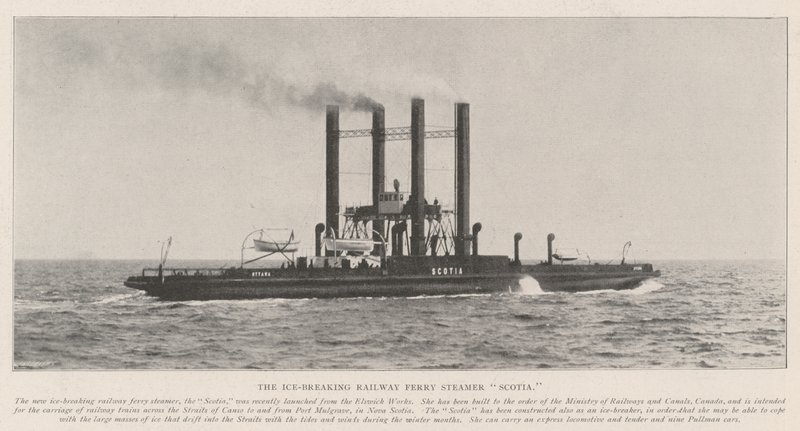 Den isbrydende jernbanefærge Steamer Scotia af English Photographer