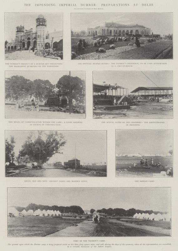 Den forestående kejserlige Durbar, forberedelser i Delhi af English Photographer