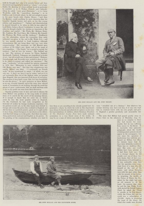 Den afdøde Sir John Everett Millais af English Photographer