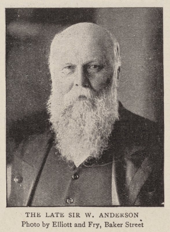 Den afdøde Sir W Anderson af English Photographer