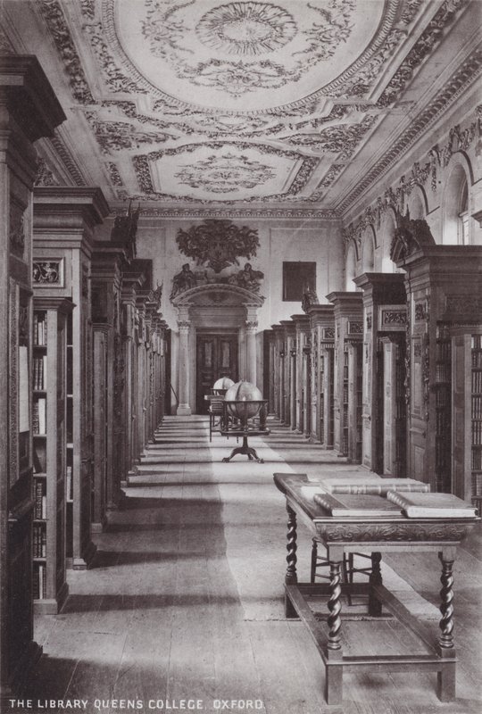 Library Queens College, Oxford af English Photographer