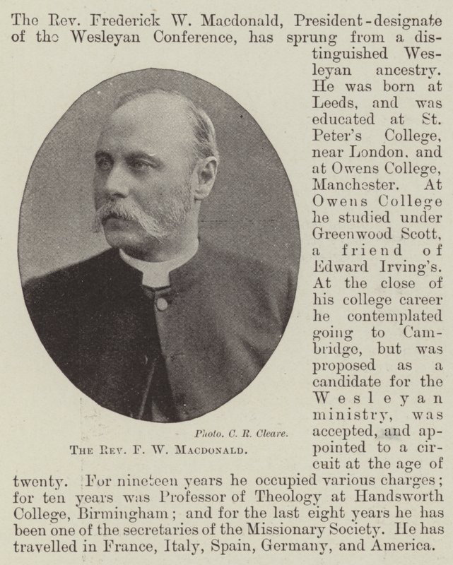Pastor F W Macdonald af English Photographer