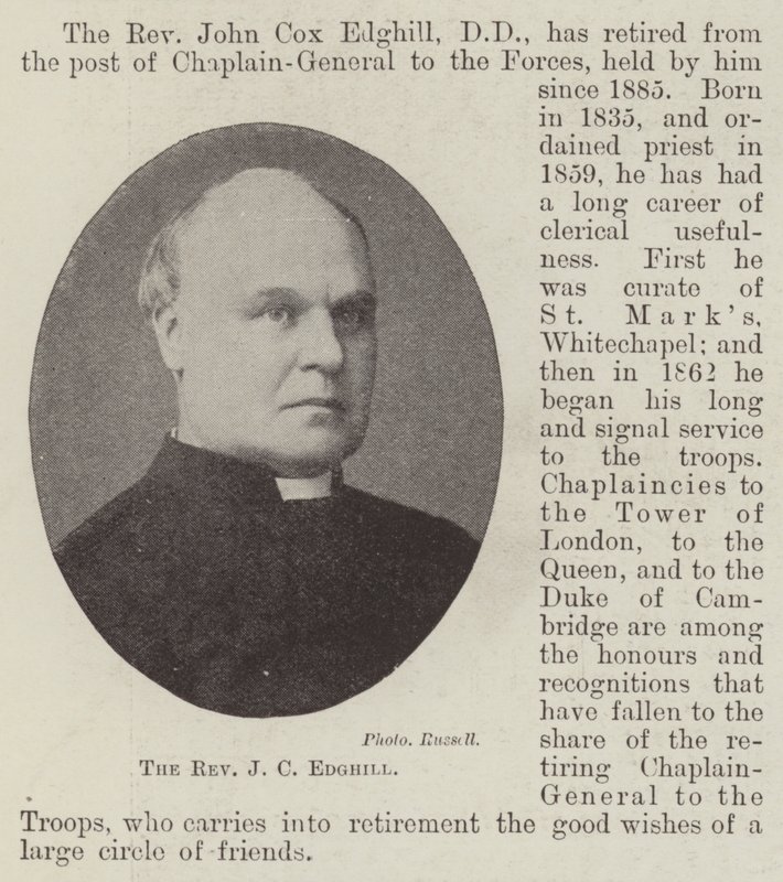Pastor J C Edghill af English Photographer