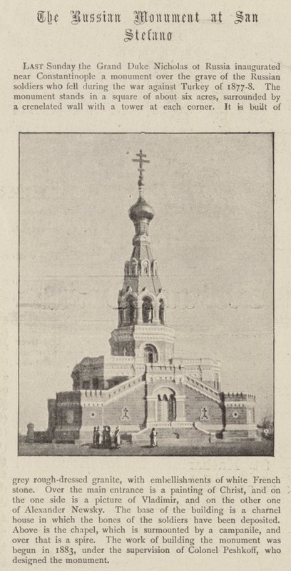 Det russiske monument i San Stefano af English Photographer