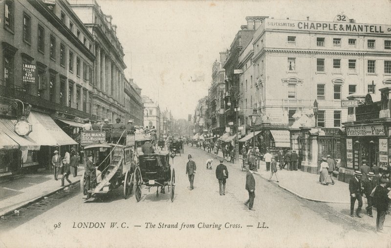 The Strand fra Charing Cross, London af English Photographer