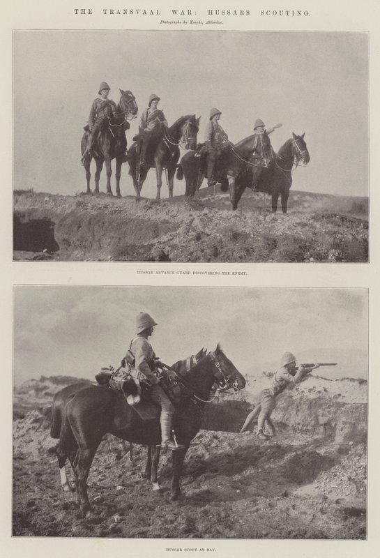 Transvaalkrigen, Husars spejder af English Photographer
