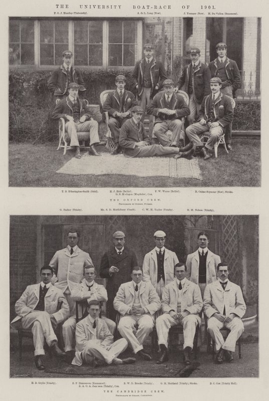 Universitetets bådkapløb i 1901 af English Photographer
