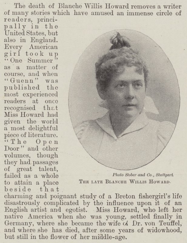 Afdøde Blanche Willis Howard af English Photographer