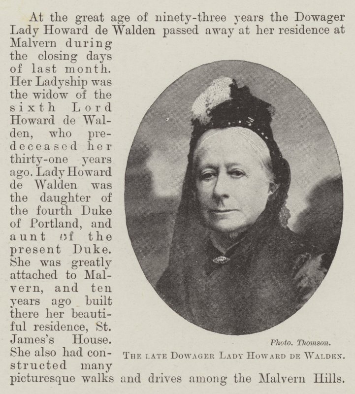 Den afdøde enkefrue Lady Howard de Walden af English Photographer