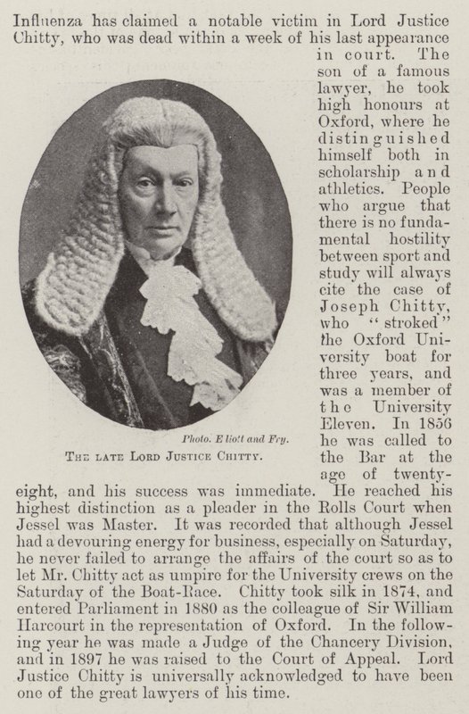 Den afdøde Lord Justice Chitty af English Photographer