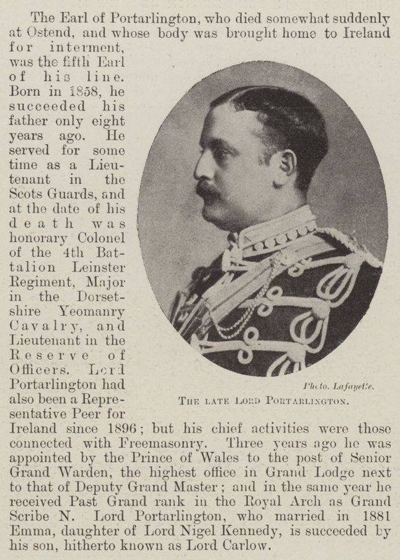 Den afdøde Lord Portarlington af English Photographer