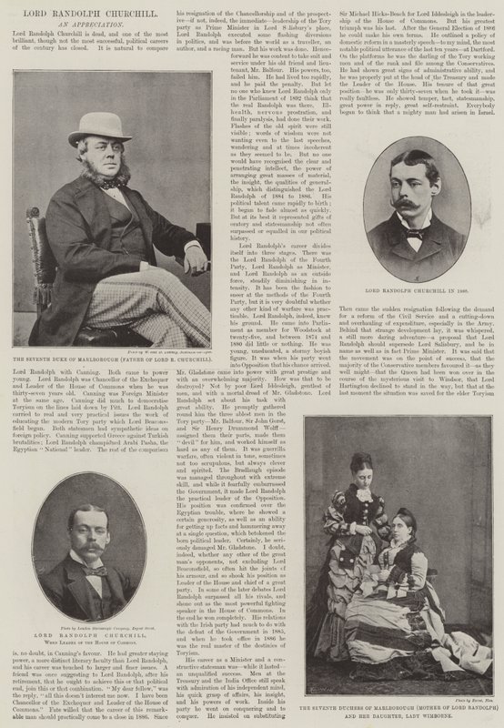 Den afdøde Lord Randolph Churchill af English Photographer
