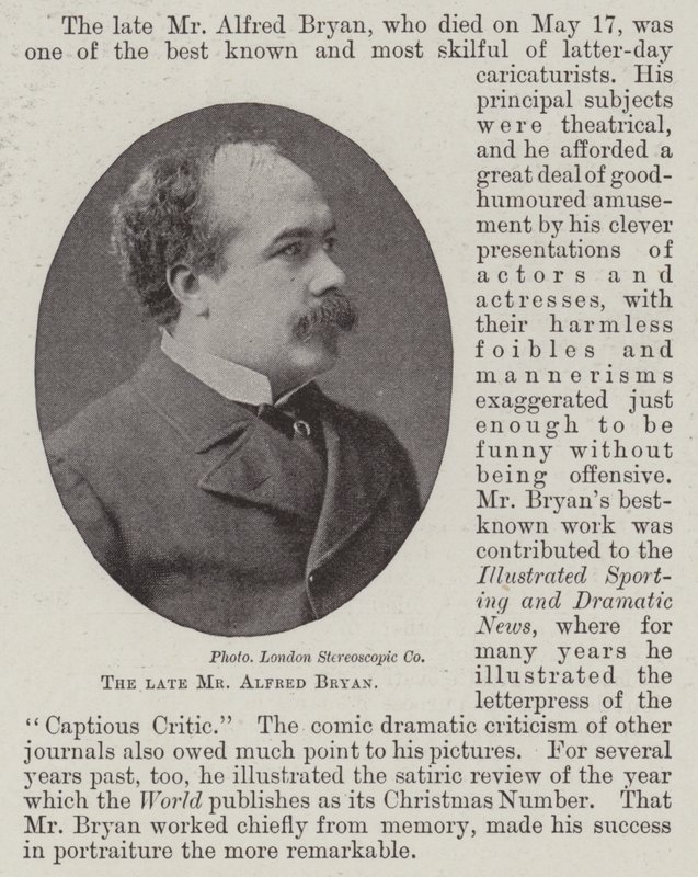 Afdøde hr. Alfred Bryan af English Photographer