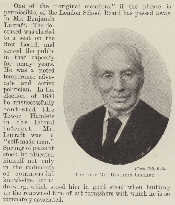 Afdøde hr. Benjamin Lucraft af English Photographer