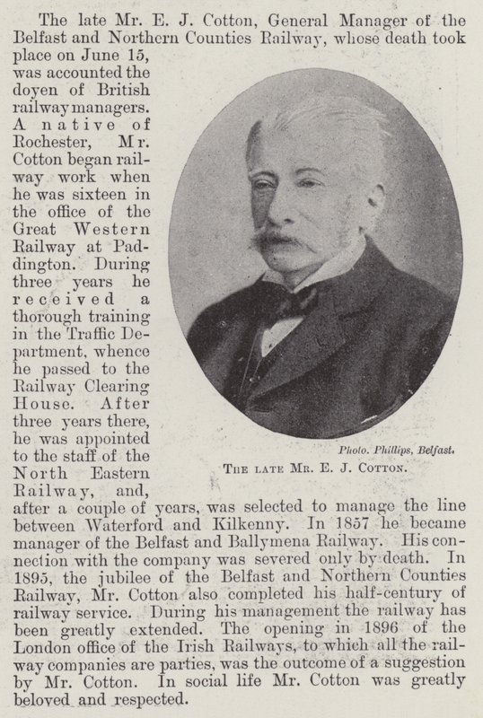 Afdøde hr. E. J. Cotton af English Photographer