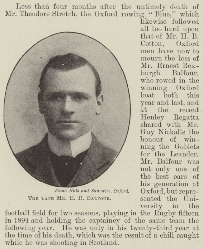 Afdøde hr. E R Balfour af English Photographer