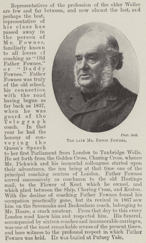 Den afdøde hr. Edwin Fownes af English Photographer