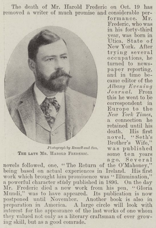 Afdøde hr. Harald Frederic af English Photographer