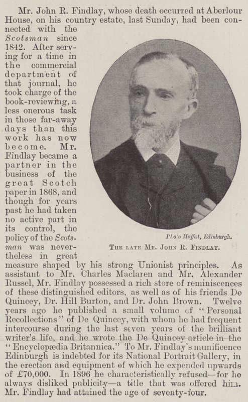 Afdøde John R Findlay af English Photographer