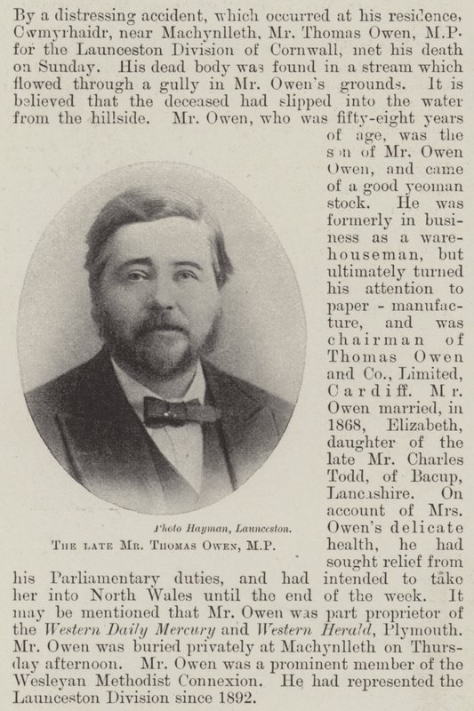 Afdøde Thomas Owen, MP af English Photographer