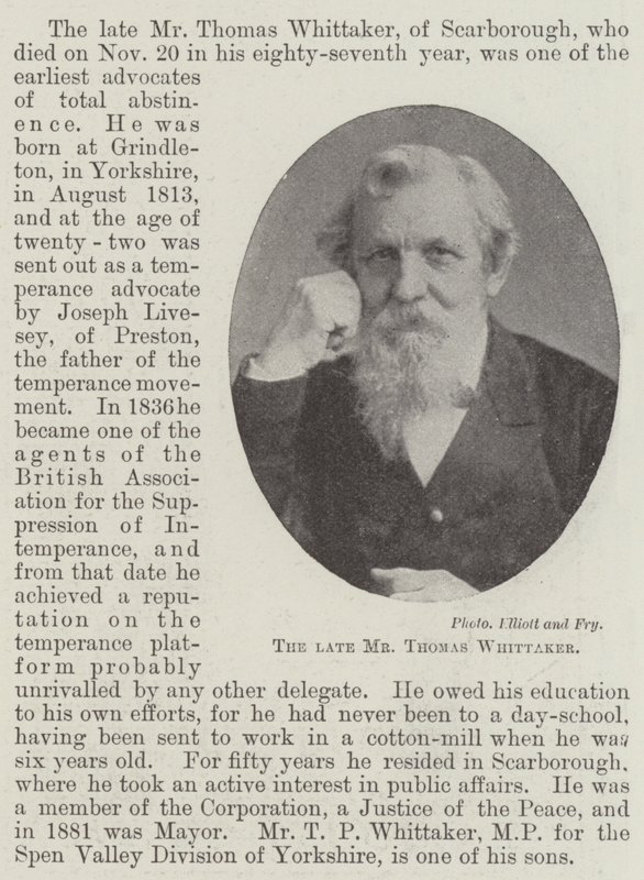Afdøde hr. Thomas Whittaker af English Photographer