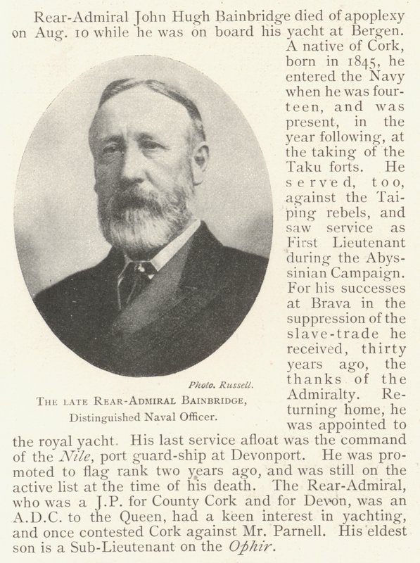 Den afdøde kontreadmiral Bainbridge, Distinguished Naval Officer af English Photographer