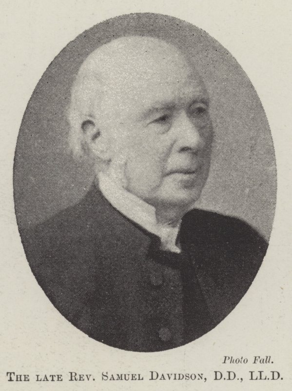 Den afdøde pastor Samuel Davidson, DD, LLD af English Photographer