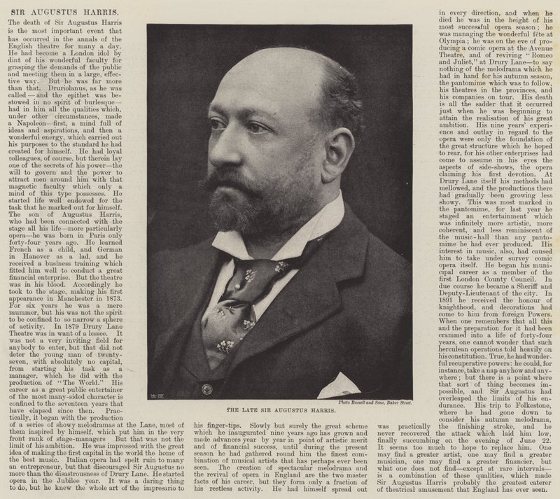 Den afdøde Sir Augustus Harris af English Photographer