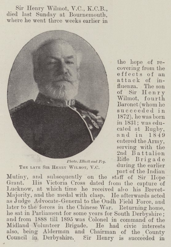 Den afdøde Sir Henry Wilmot, VC af English Photographer
