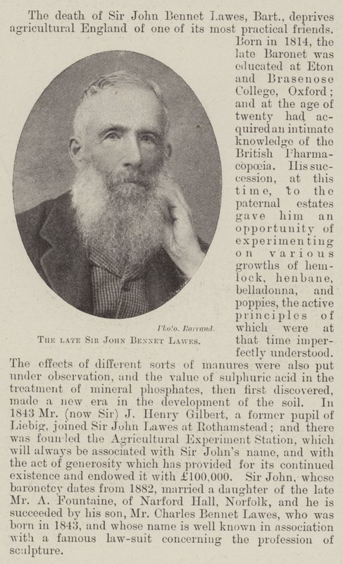 Den afdøde Sir John Bennet Lawes af English Photographer