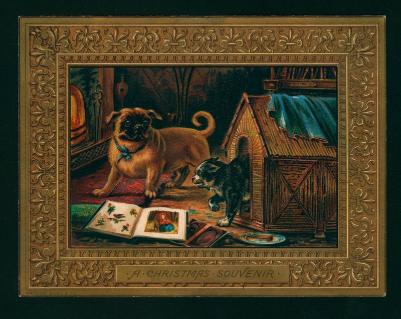 En julesouvenir (chromolitho) af English School