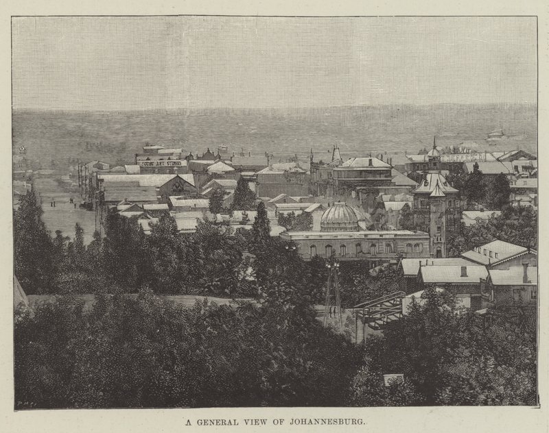 Et generelt billede af Johannesburg (gravering) af English School