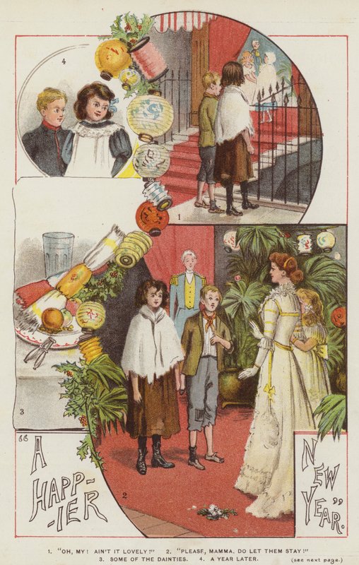 Et gladere nytår (farve litho) af English School
