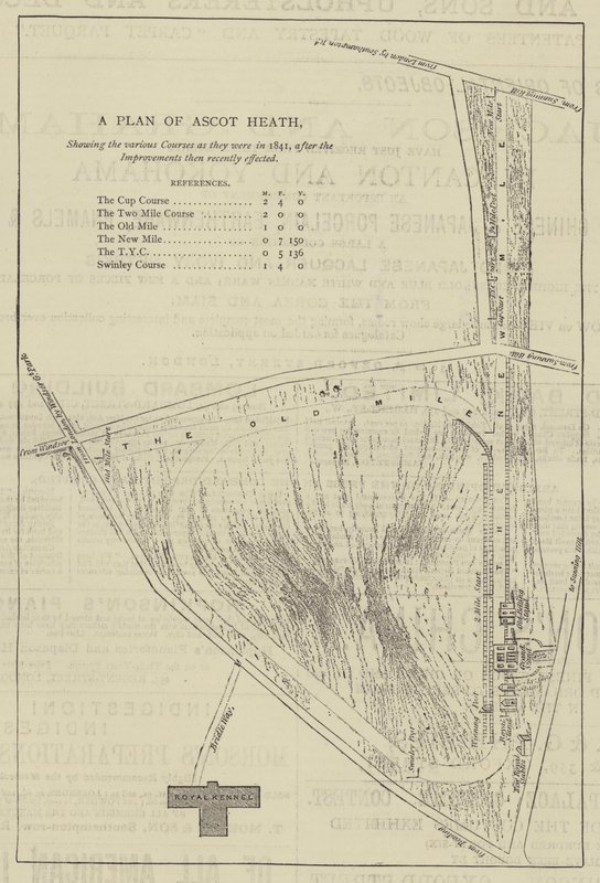 A Plan of Ascot Heath (gravering) af English School