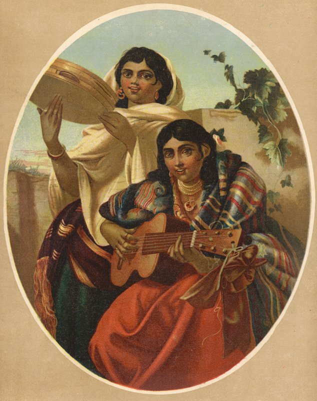 En spansk duet (chromolitho) af English School
