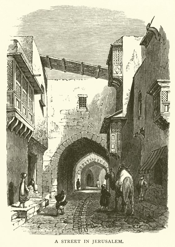 En gade i Jerusalem (gravering) af English School