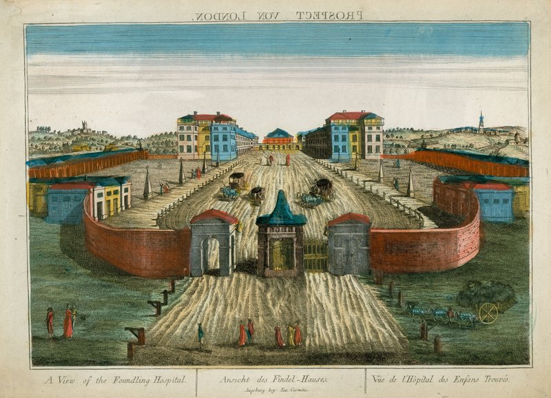 Udsigt over Foundling Hospital af English School