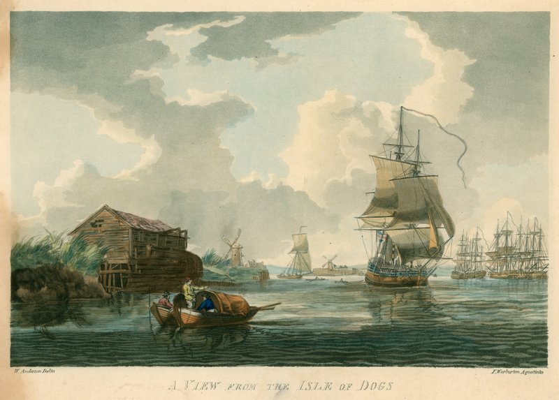 Udsigt over Isle of Dogs af English School