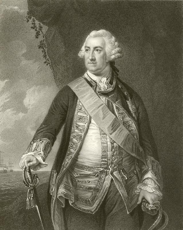 Admiral Lord Hawke af English School