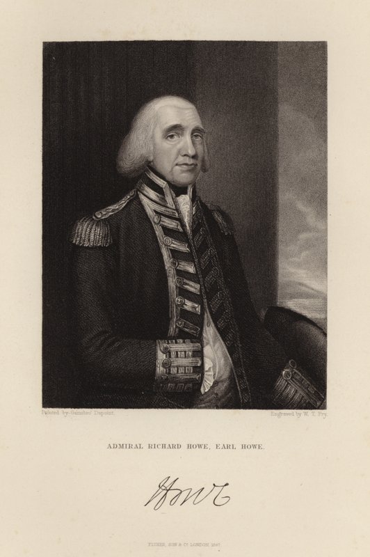 Admiral Richard Howe af English School