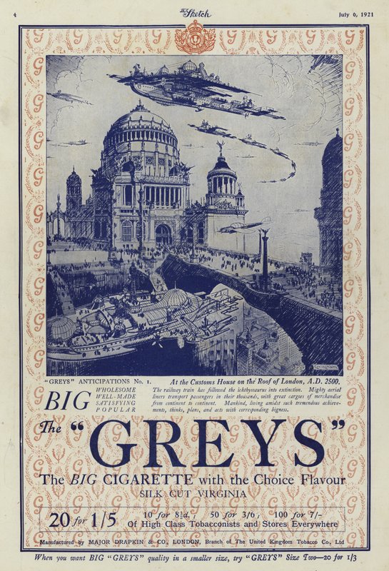 Annonce for Greys cigaretter af English School
