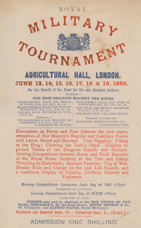 Annonce for Royal Military Tournament af English School