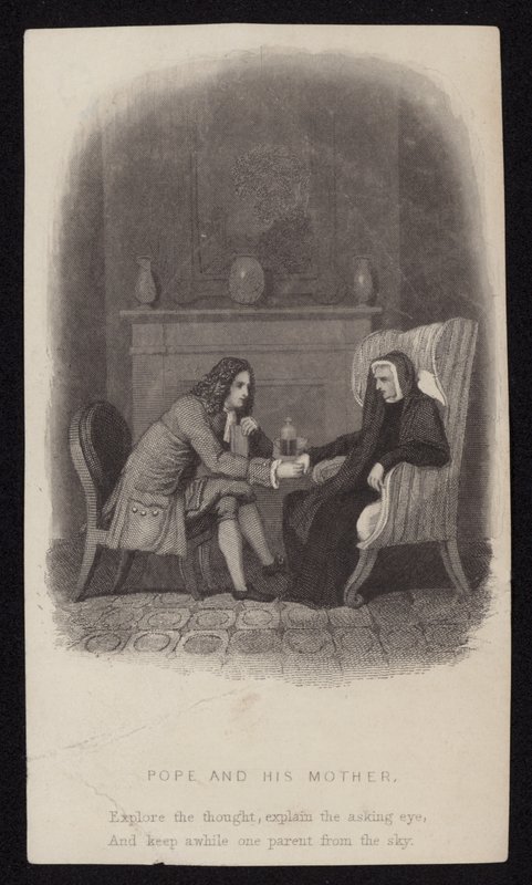 Alexander Pope og hans mor af English School