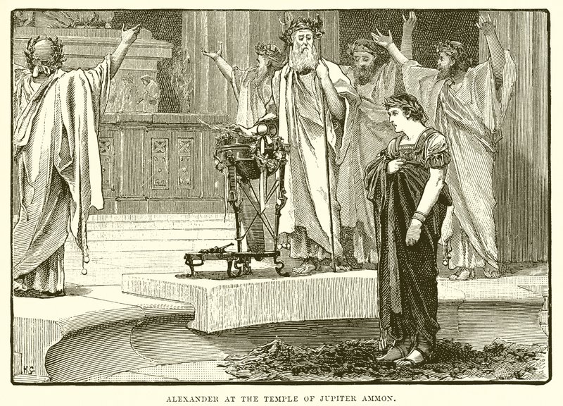 Alexander ved Jupiter Ammons tempel af English School